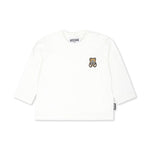 Moschino Kids T-shirt Panna Maniche Lunghe per Neonati