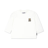 Moschino Kids T-shirt Panna Maniche Lunghe per Neonati
