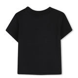 Boss Kids T-Shirt Nero con Stampa per Neonati