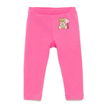 Moschino Kids Leggings Fucsia con Teddy per Neonate