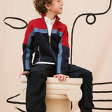 Dsquared2 Kids Felpa Bicolore Con Zip per Bambini