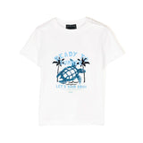 EffeK T-Shirt Bianca con Stampa Summer per Neonati (fronte)