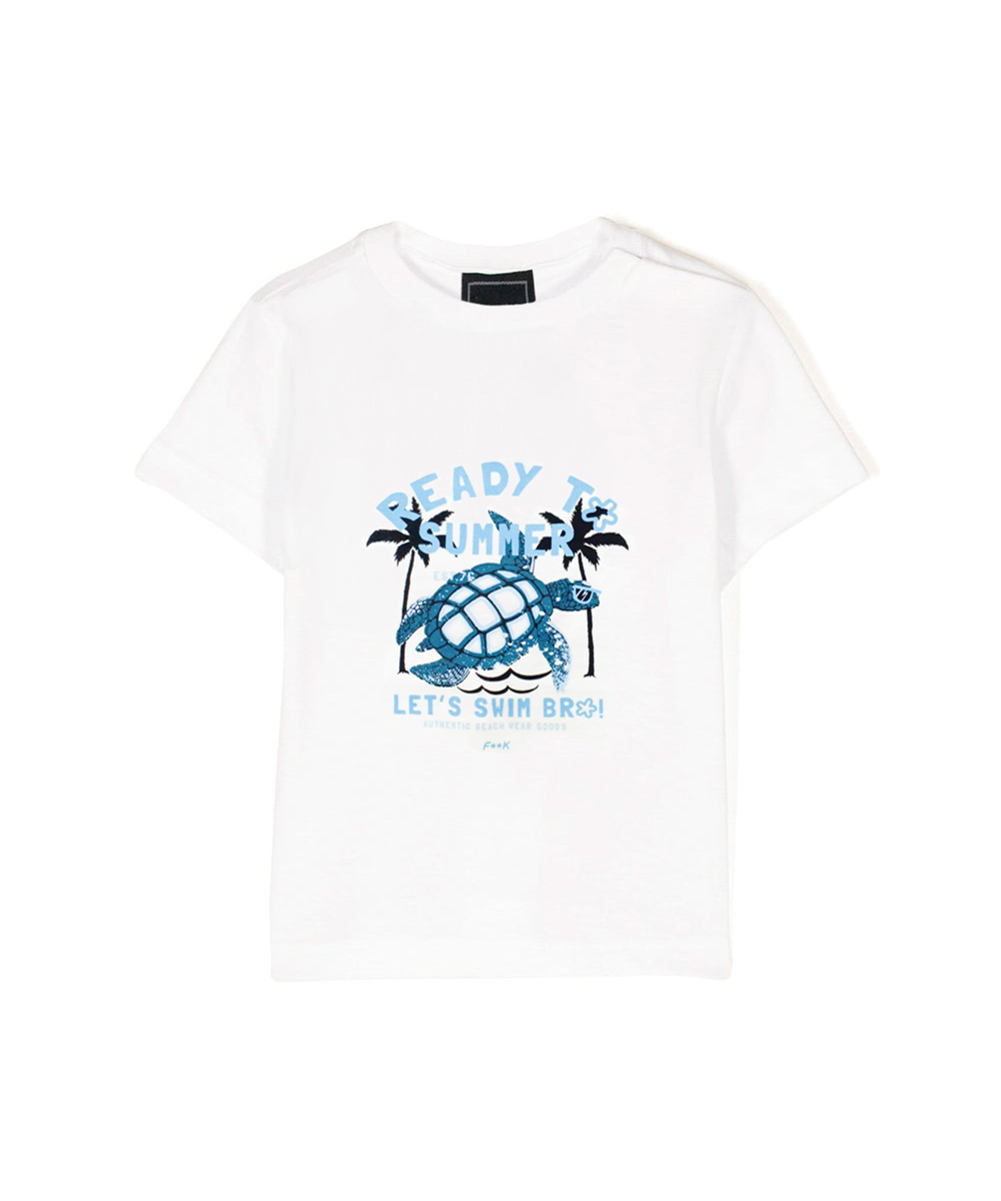EffeK T-Shirt Bianca con Stampa Summer per Neonati (fronte)