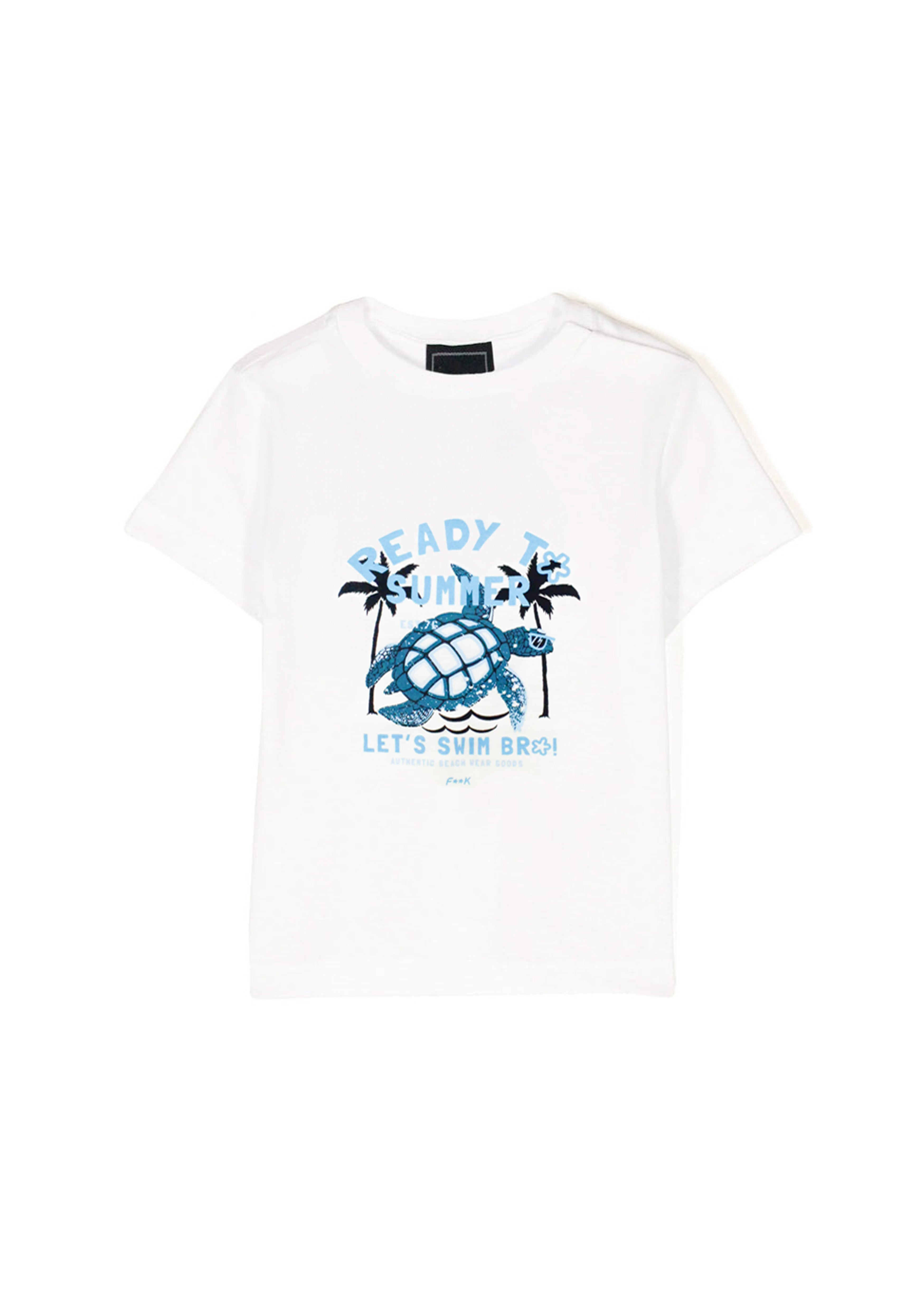 EffeK T-Shirt Bianca con Stampa Summer per Neonati (fronte)