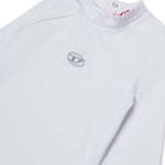 Diesel Kids T-shirt Bianca con Oval D per Neonate (dettaglio)