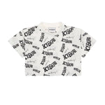 Iceberg Kids T-Shirt Bianca/Nera con Logo per Bambine