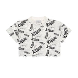 Iceberg Kids T-Shirt Bianca/Nera con Logo per Bambine