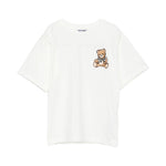 Moschino Kids T-shirt Panna con Teddy per Bambine
