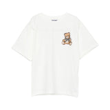 Moschino Kids T-shirt Panna con Teddy per Bambine