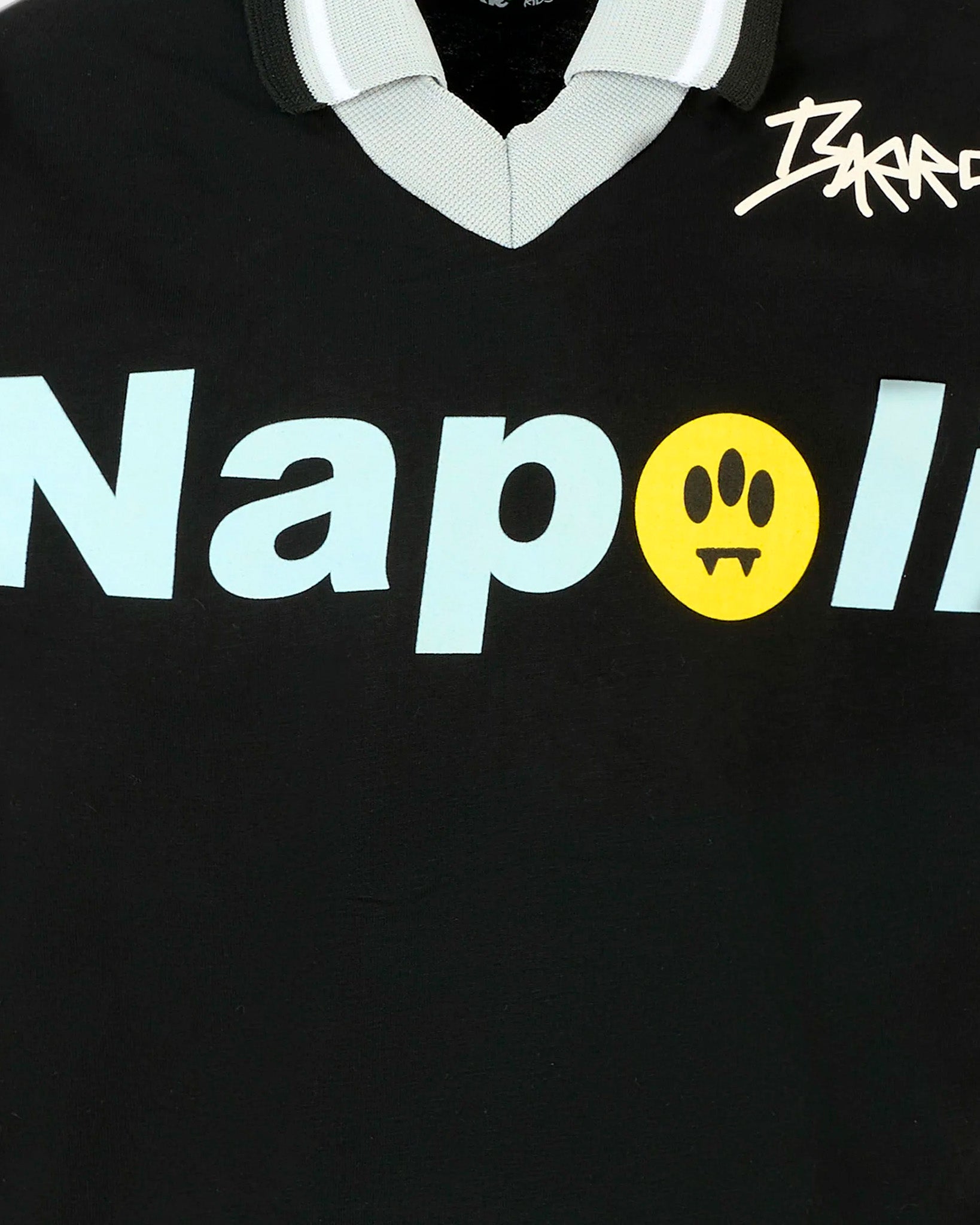 Barrow Kids T-Shirt Nera con Stampa Napoli Unisex per Bambini