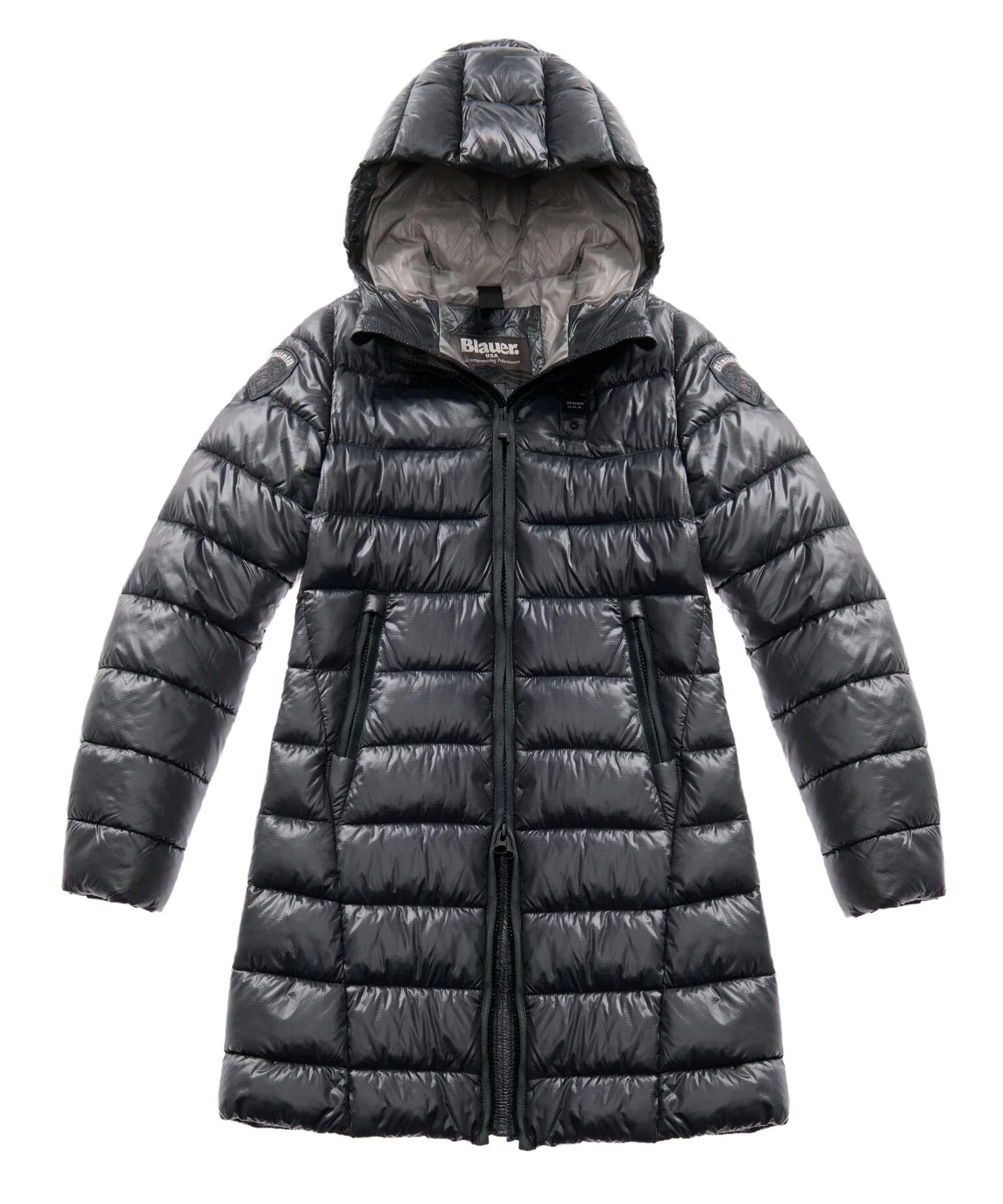 Blauer Kids Giubbino Lungo con Cappuccio Grigio Adelaide Junior per Bambine