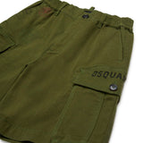 Dsquared2 Kids Military Green Bermuda Shorts with Pockets for Children