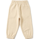 Palm Angels Kids Pantalone Panna con Logo Rosa per Neonate