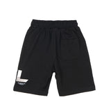 Yes London Kids Bermuda Nero con Stampa Logo per Bambini