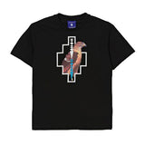Marcelo Burlon County of Milan Kids T-Shirt Nero con Stampa per Bambini