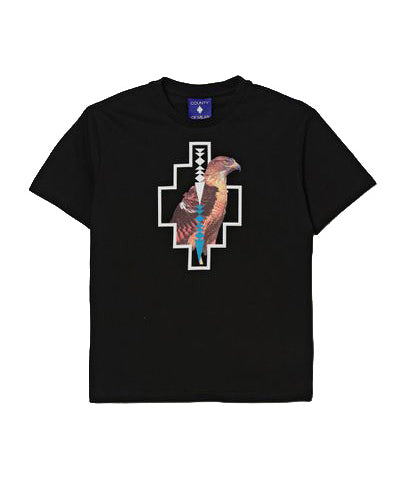 Marcelo Burlon County of Milan Kids T-Shirt Nero con Stampa per Bambini