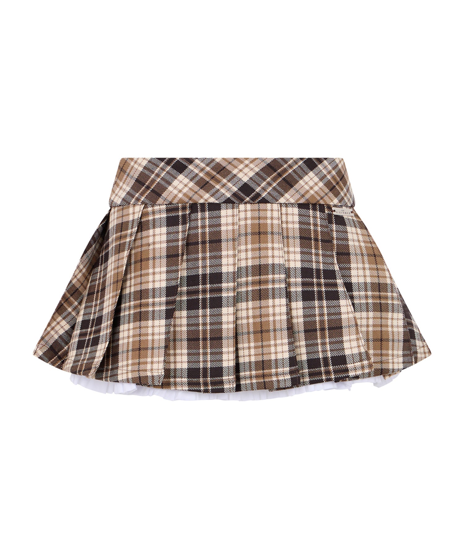 John Richmond Kids Gonna Beige Effetto Scozzese per Bambine