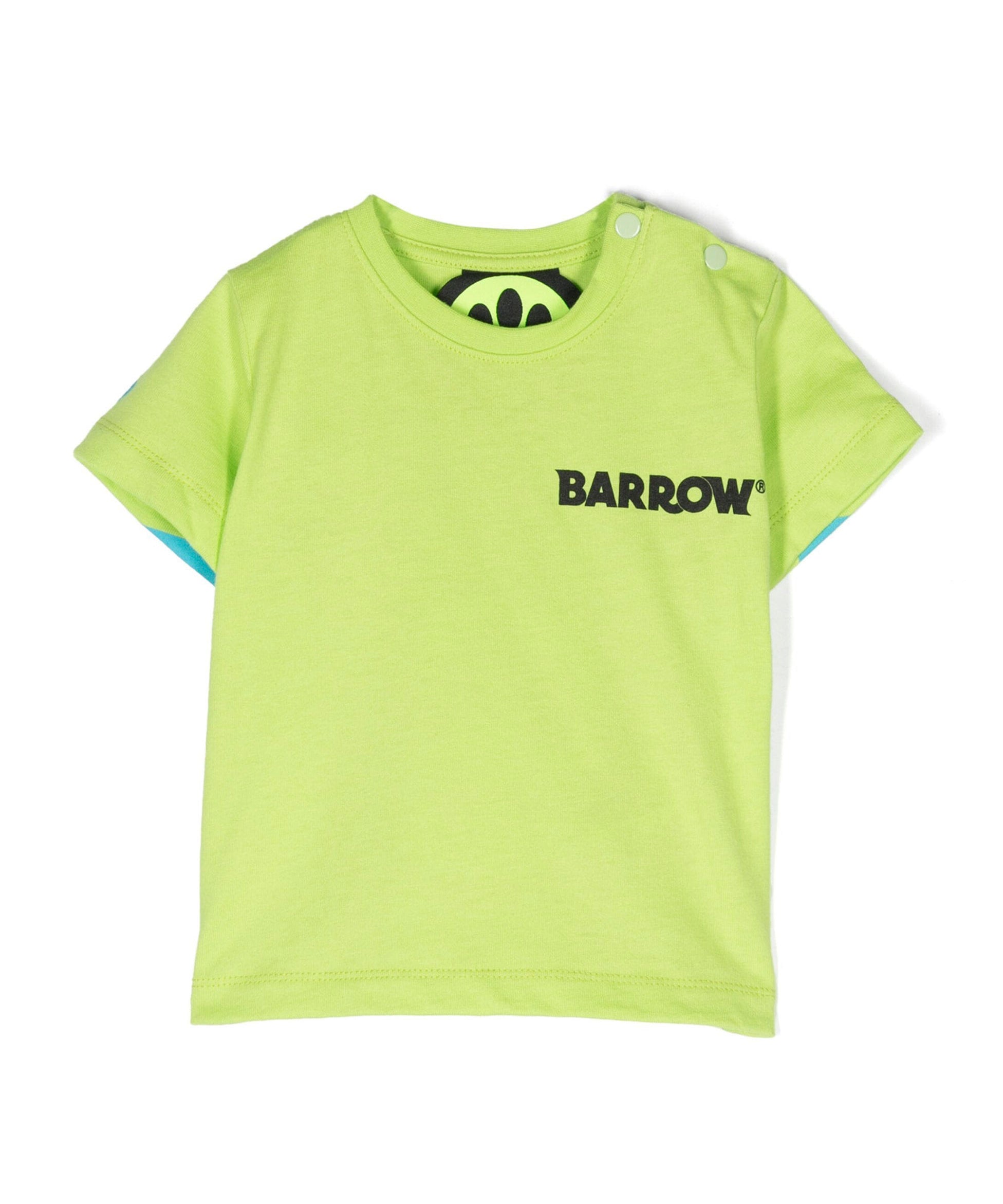 Barrow Kids T-shirt Cedro con Stampa Logo e Smile fronte