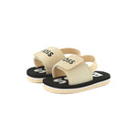Boss Kids Sandali Beige Pull On con Logo per Neonati