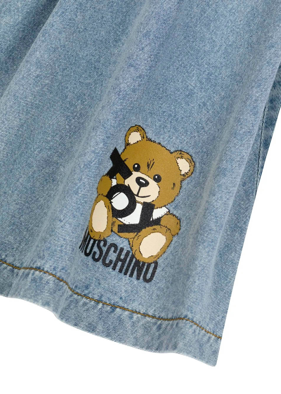 Moschino Kids Gonna in Denim con Stampa Toy per Bambine