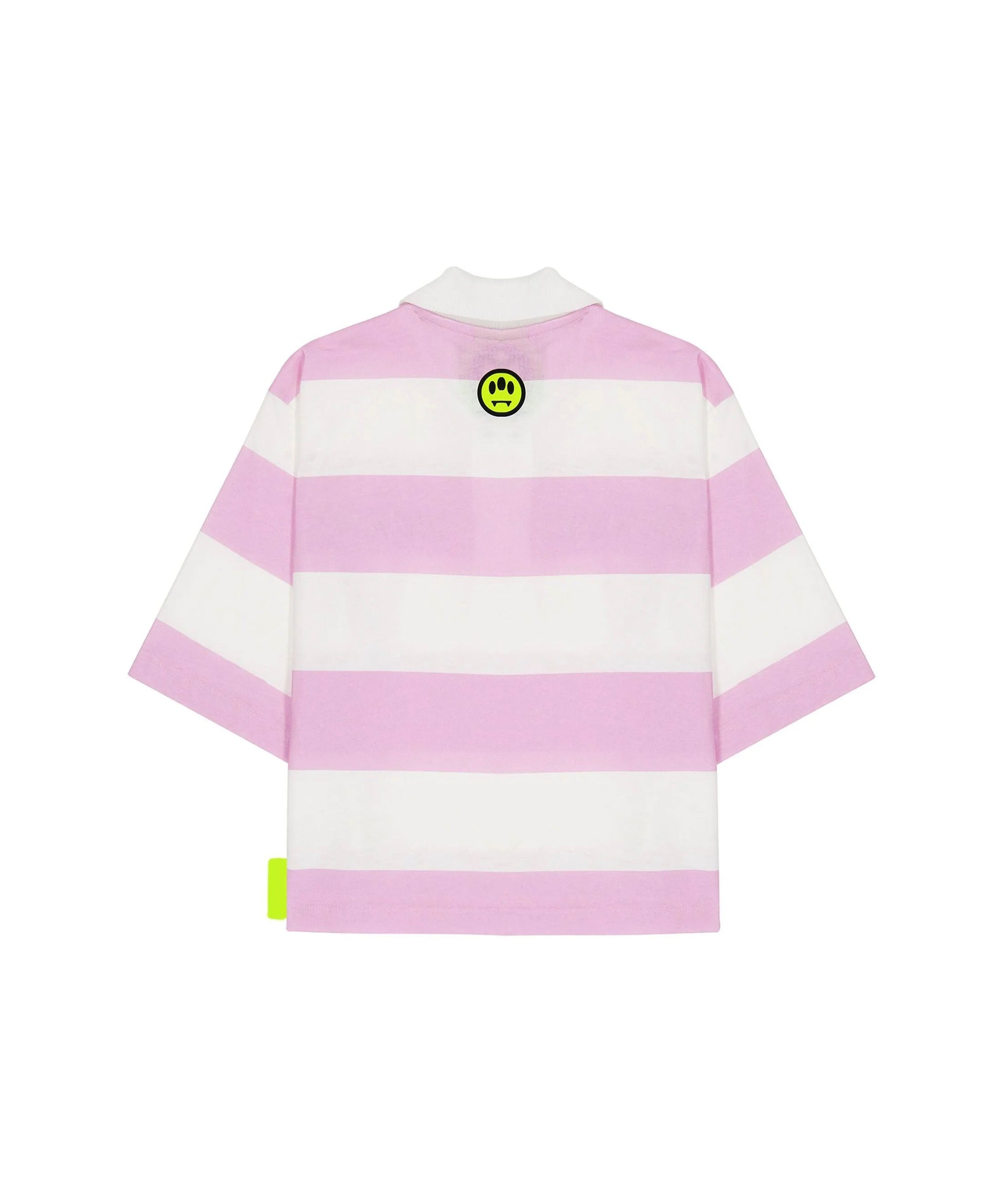 Barrow Kids Polo a Righe Bianco/Rosa per Bambine (retro)