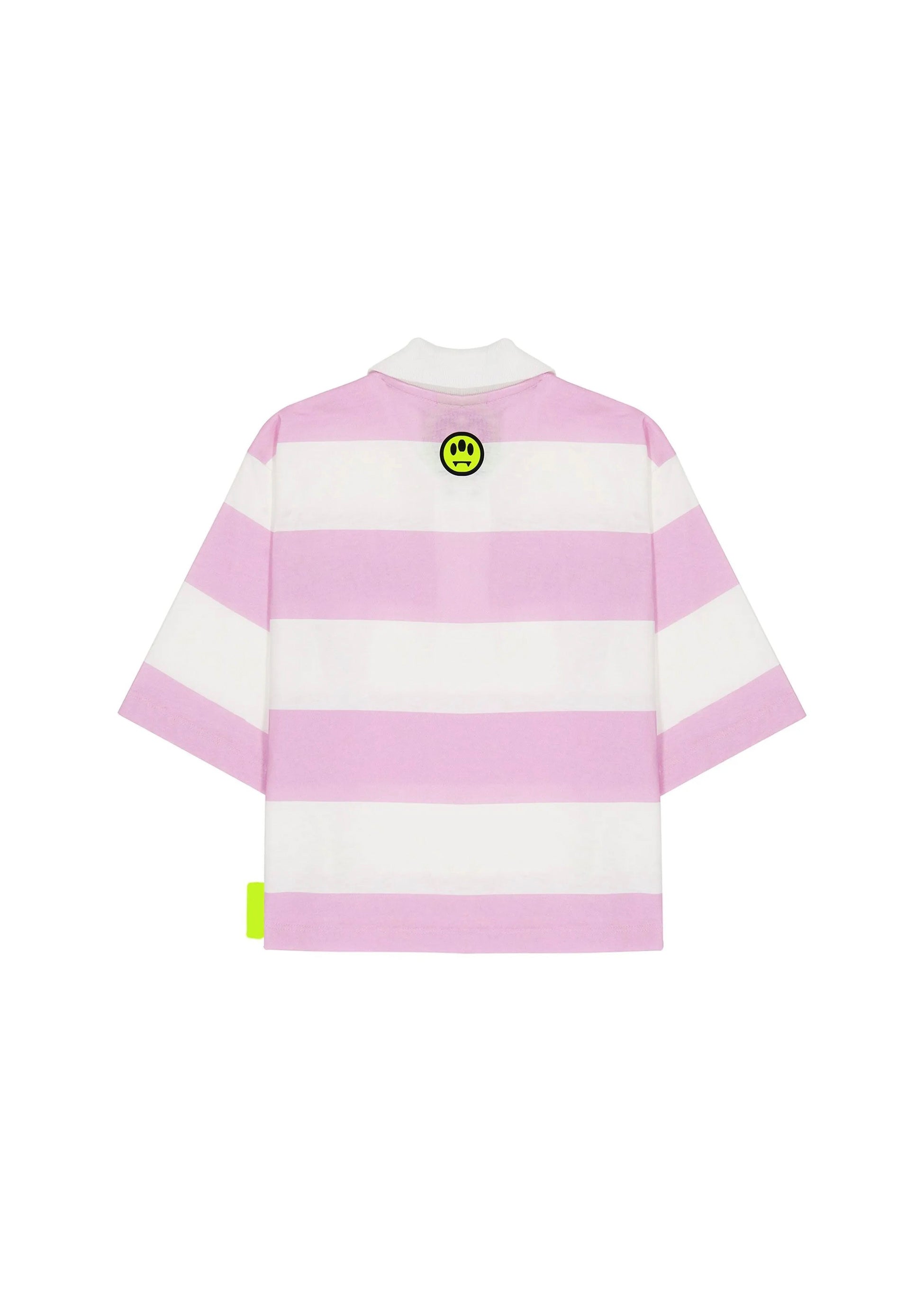 Barrow Kids Polo a Righe Bianco/Rosa per Bambine (retro)