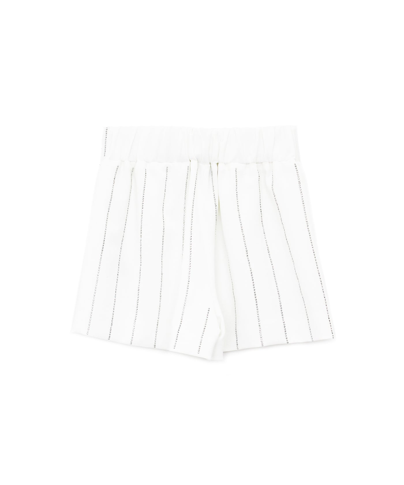 Patrizia Pepe Short Bianco con Strass per Bambine