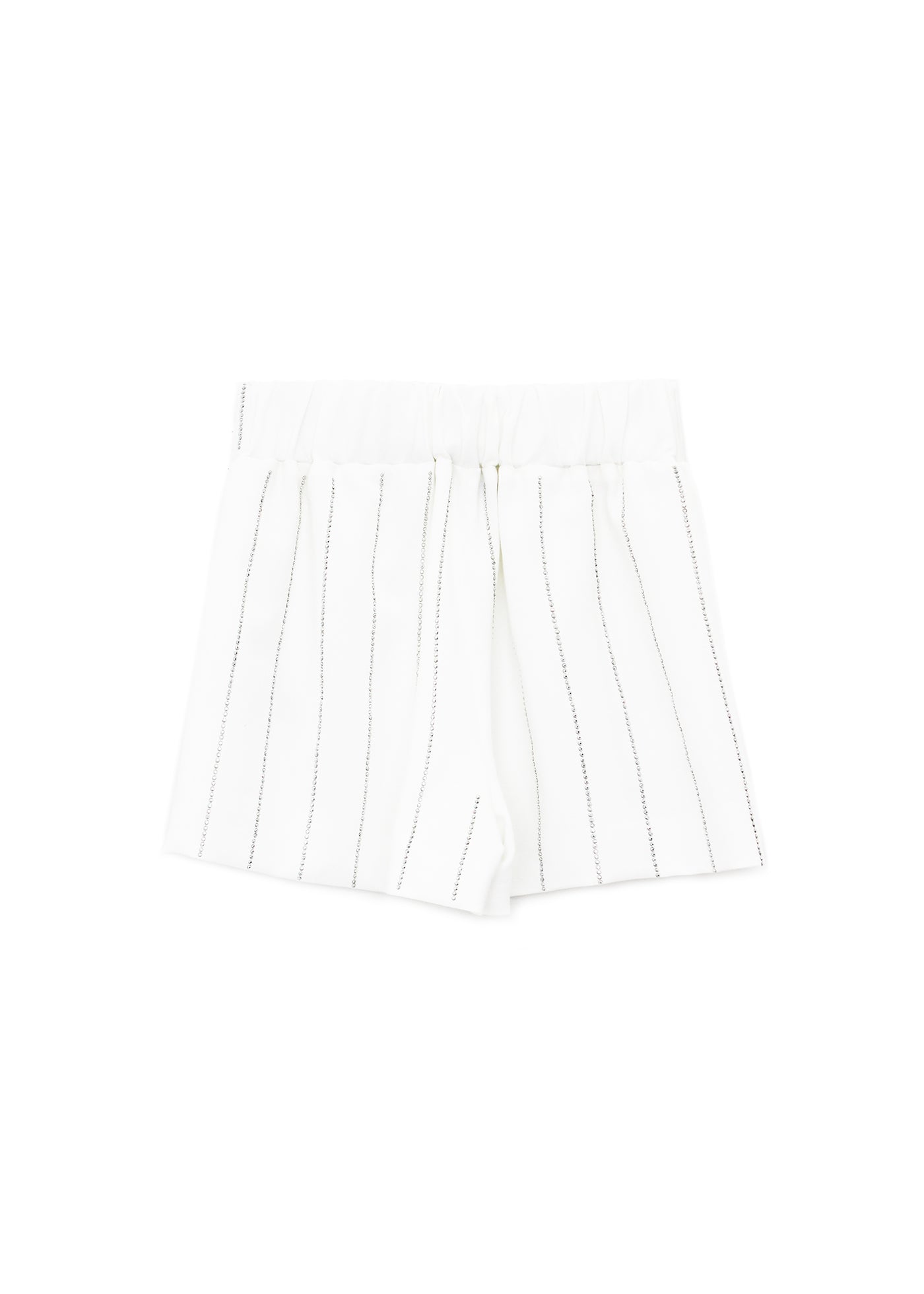 Patrizia Pepe Short Bianco con Strass per Bambine