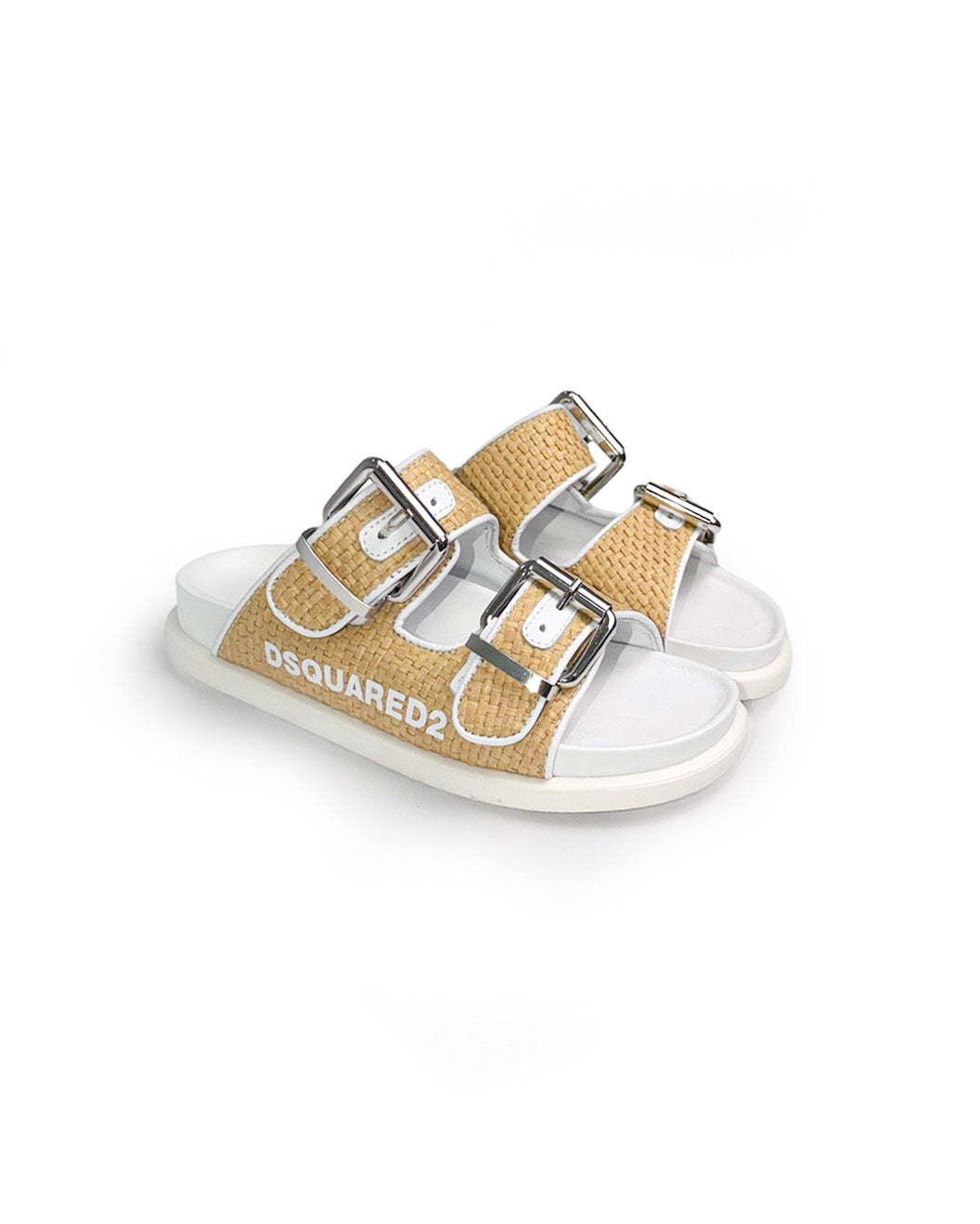 Dsquared2 Kids Sandalo Cammello con Logo per Bambini