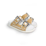 Dsquared2 Kids Sandalo Cammello con Logo per Bambini