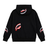 Sprayground Kids Felpa Nero con Cappuccio con Logo e Toppe Unisex