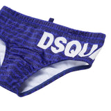 Dsquared2 Kids Costume Blu con Logo All-Over per Bambini