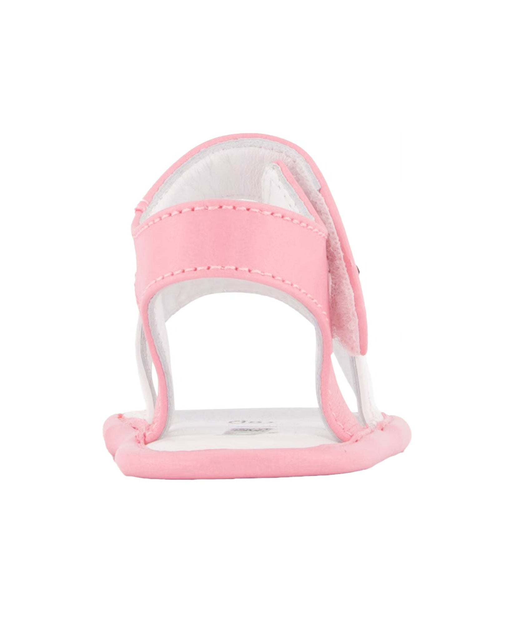 Moschino Kids Sandalo Rosa e Bianco con Fiore Ricamato per Neonate