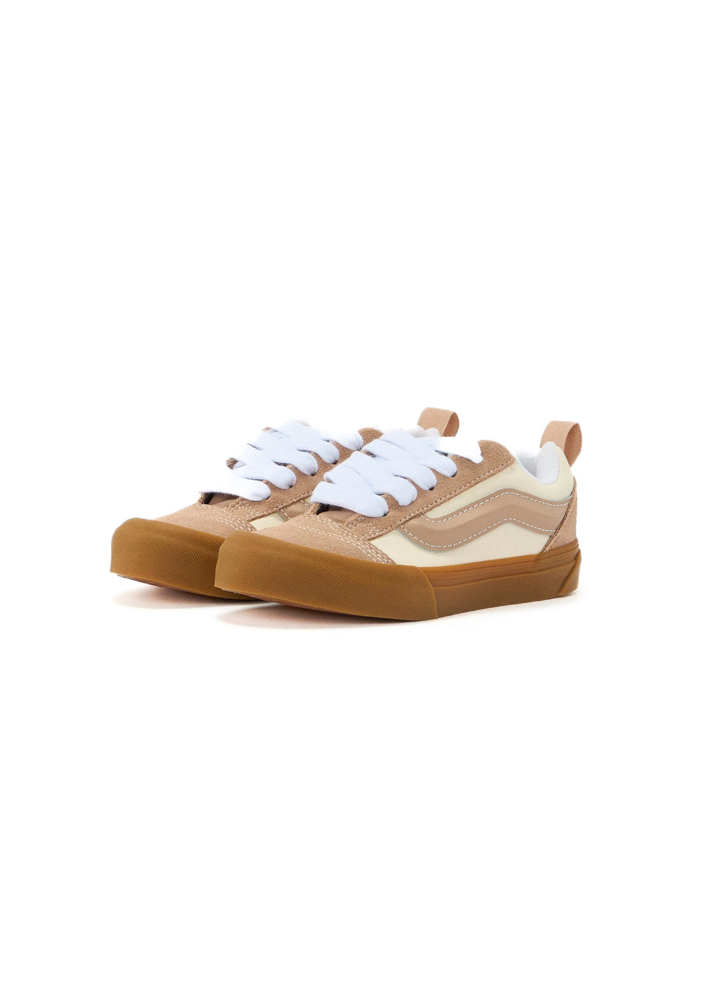 Vans Kids Knu Skool Beige/Marroni per Bambini