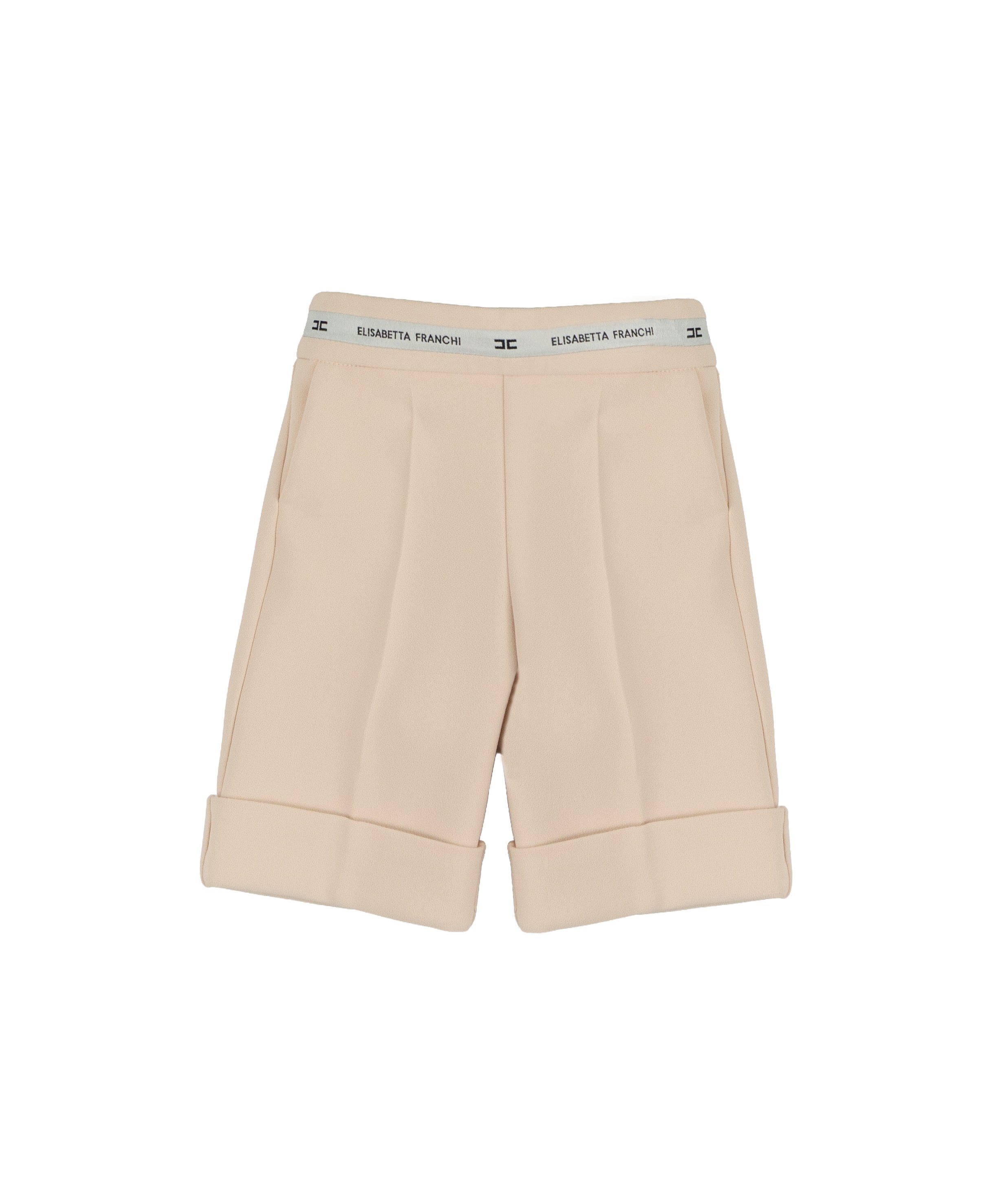 Elisabetta Franchi La Mia Bambina Bermuda Rosa con Fascia Logata per Neonate