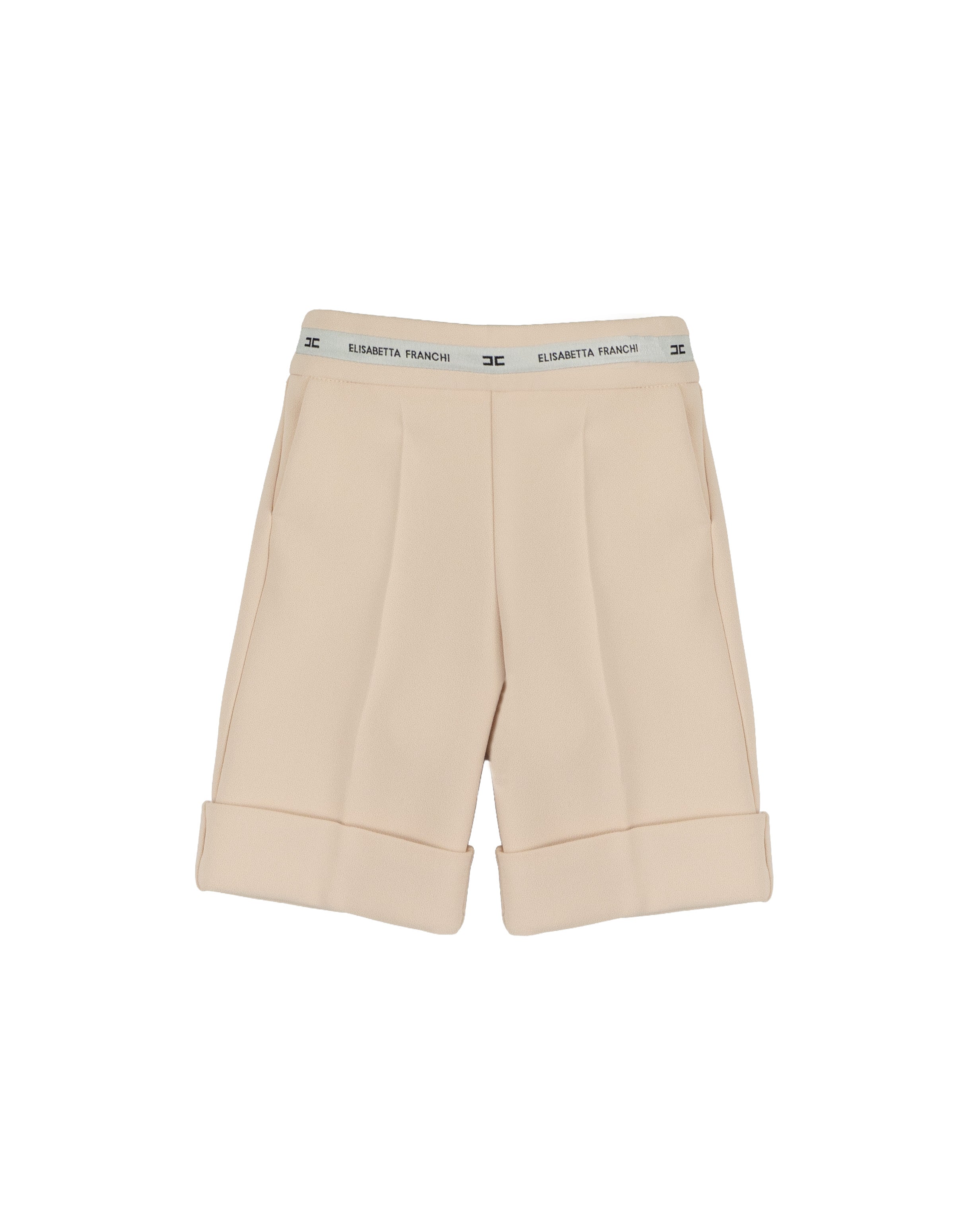Elisabetta Franchi La Mia Bambina Bermuda Rosa con Fascia Logata per Neonate