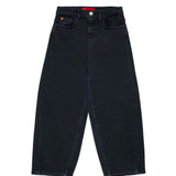 Max&Co Kids Jeans Neri a Gamba Ampia a Cinque Tasche per Bambine