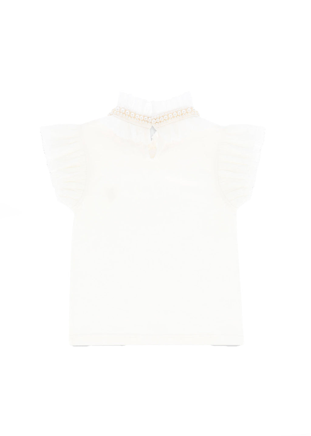 Angel's Face T-shirt Panna con Colletto per Bambine (retro)