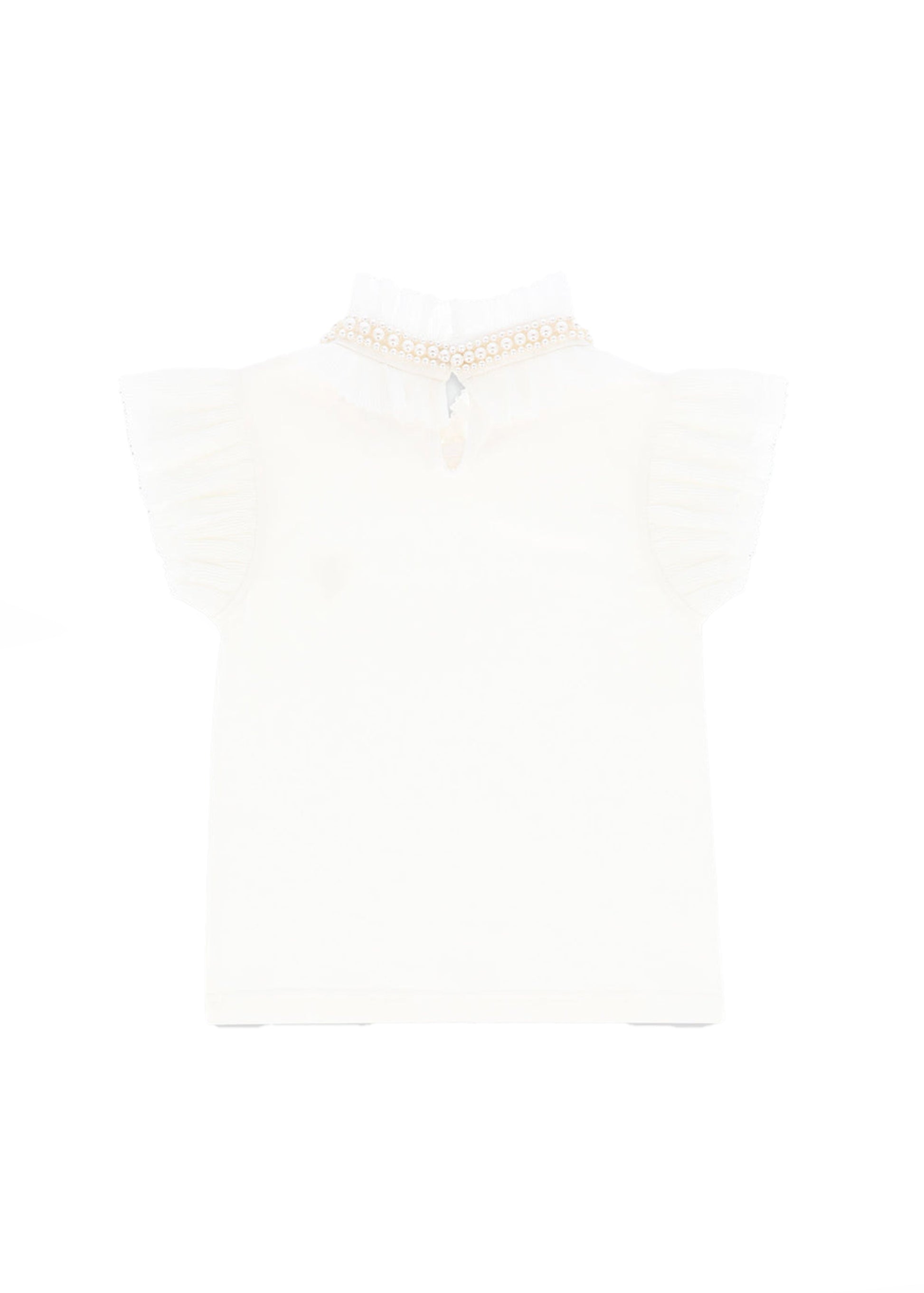 Angel's Face T-shirt Panna con Colletto per Bambine (retro)