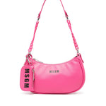 Msgm Kids Borsa a Spalla Fucsia con Catena (fronte)