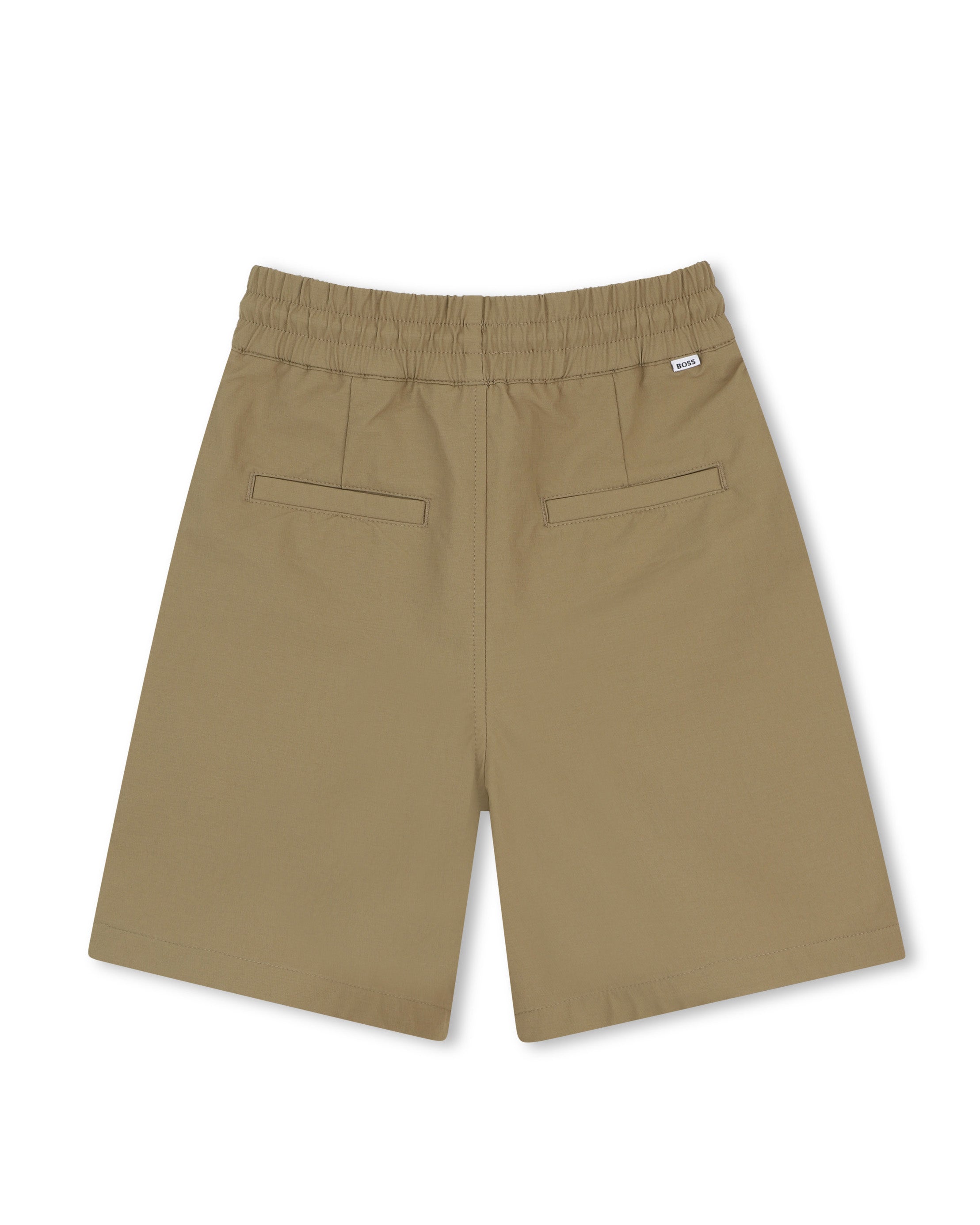 Boss Kids Bermuda Beige con Tasconi e Logo per Bambini