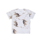 Cesare Paciotti T-shirt Bianca Fantasia Burned per Neonati