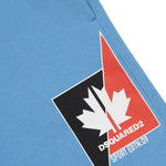 Dsquared2 Kids Bermuda Celeste con Grafica Leaf per Bambini