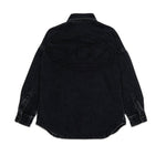 Diesel Kids Camicia Denim Nera con Oval D per Bambini