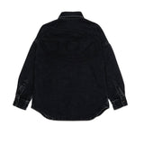 Diesel Kids Camicia Denim Nera con Oval D per Bambini