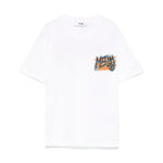MSGM Kids T-shirt Bianca con Stampa per Bambini fronte