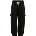 Palm Angels Kids Cargo Nero con Logo Bianco per Bambini