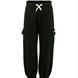 Palm Angels Kids Cargo Nero con Logo Bianco per Bambini