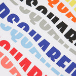 Dsquared2 Kids T-Shirt Bianca con Logo Multicolor Effetto Wave per Bambini