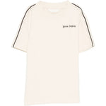 Palm Angels Kids T-Shirt Sabbia con Logo per Bambini